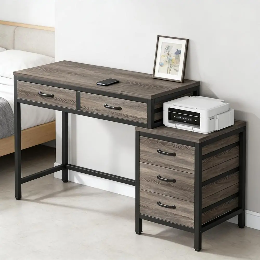 

Office Desk,Writing Table,Computer Desk with Drawer Cabinet