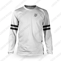 Camiseta holgada de ciclista 2025, camiseta de manga larga para bicicleta de montaña BMX, sudadera de resistencia para Motocross DH, camiseta para ciclismo de descenso al aire libre
