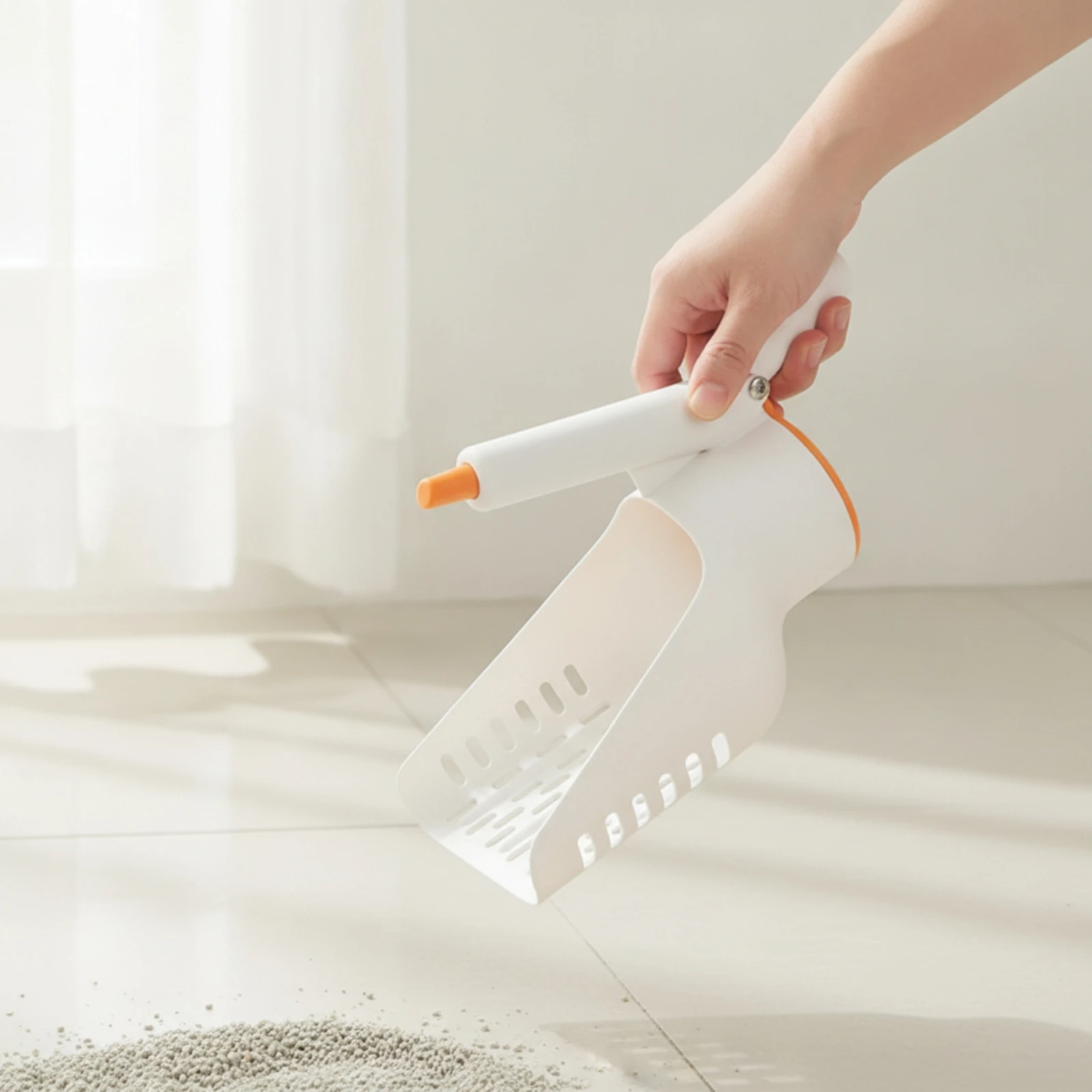 Cat Litter Scoop Perforated Sifter Scoop Litter Sifter Plastic Poop Scooper Angled for Pet Owners, Home