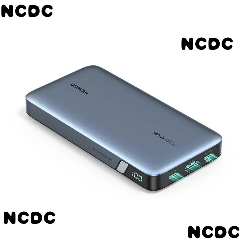 145W Power Bank 25000MAh Portable USB C 3-Port Pd3.0 Battery Pack Digital Display 65W Fast Recharge