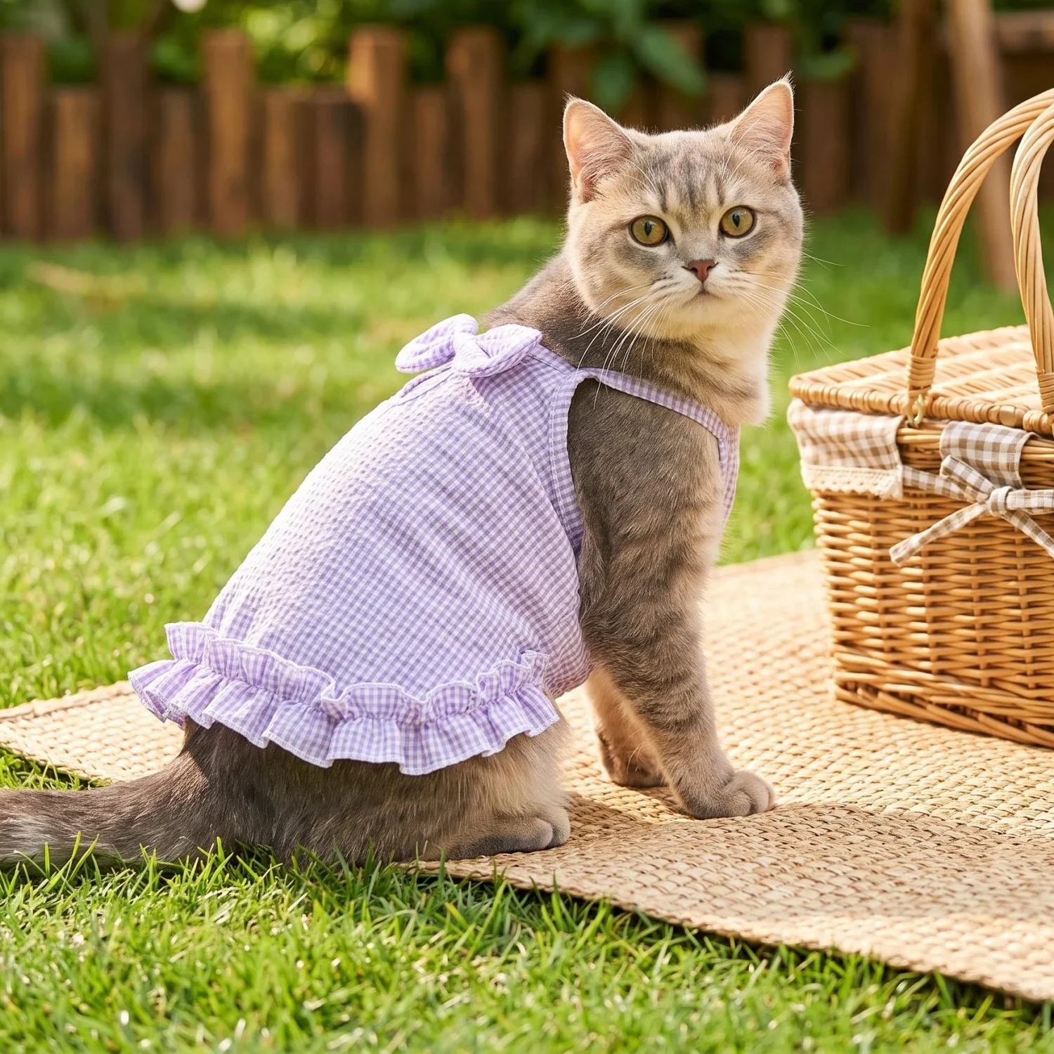 1 Stück Sommer-Haustierkleidung für kleine Hunde, niedliches gerüschtes gestreiftes Hundetanktop, atmungsaktive Welpenweste, süße Rüschen-Hundebekleidung – Detail 22