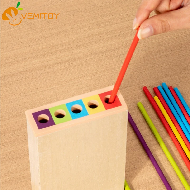 Nouveau jeu de tour et de bâton en bois 3 en 1, jouets d'éducation précoce arithmétique Montessori, formation à la réflexion, jouet interactif Parent-enfant