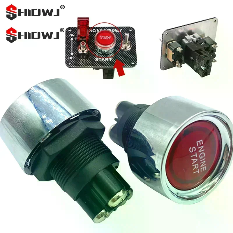 

22mm Car Modification Engine Start Power Button Switch Keyless Push Ignition Switchs 12V/24V Starter Switch For Truck Marine RV