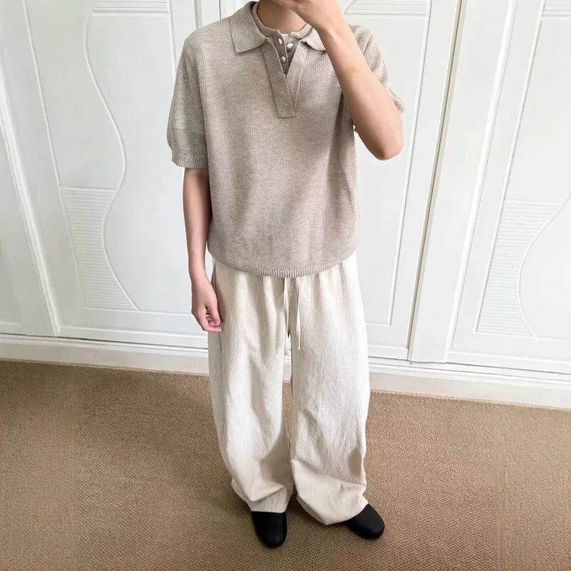 Men's T-shirt summer new outdoor casual short sleeved loose casual solid color versatile T-shirt
