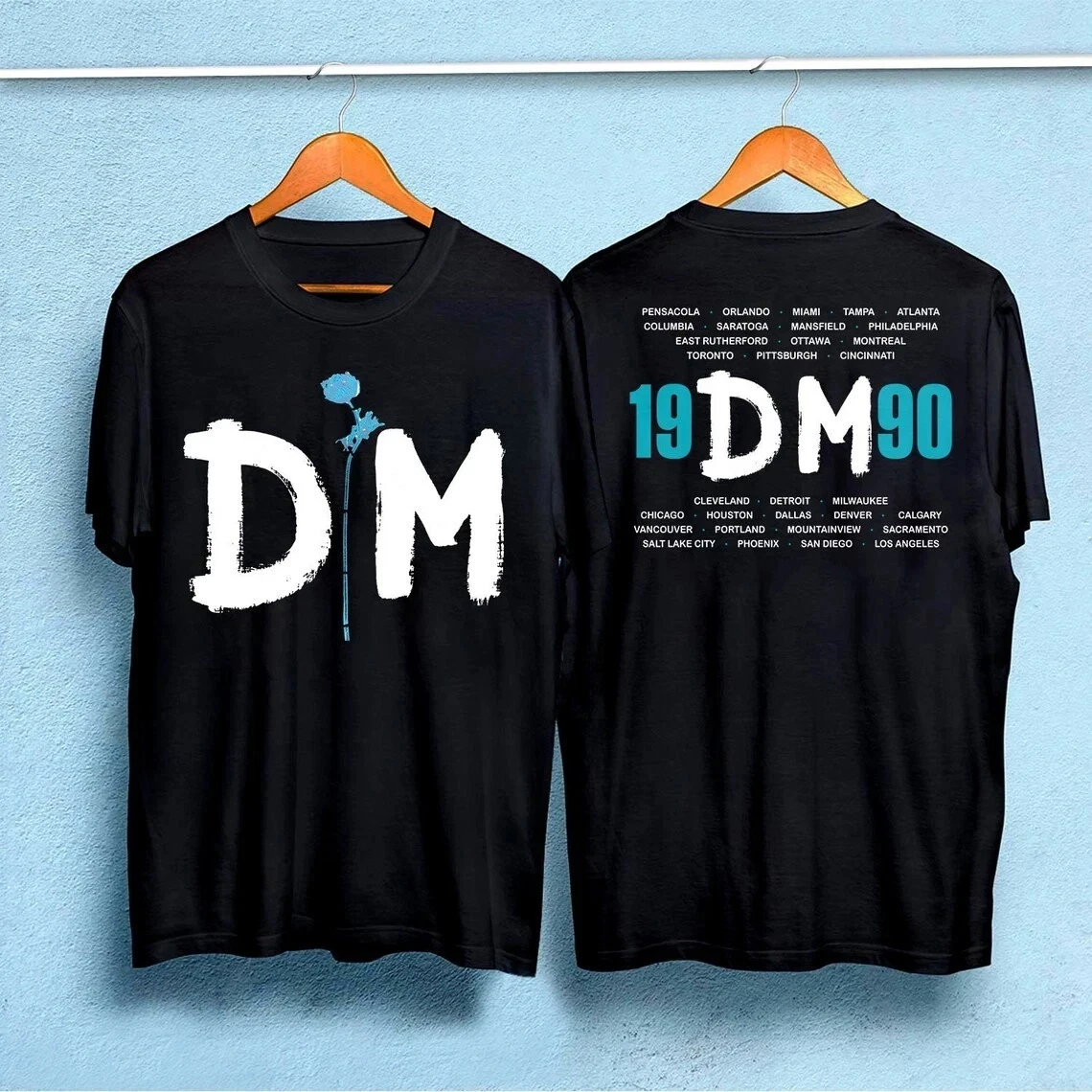 Camiseta Conmemorativa de la Gira por Estados Unidos de Depeche Mode Violator de 1990, de Algodón, para Fans, Uso Diario al Aire Libre, Estampada, para Hombre y Mujer