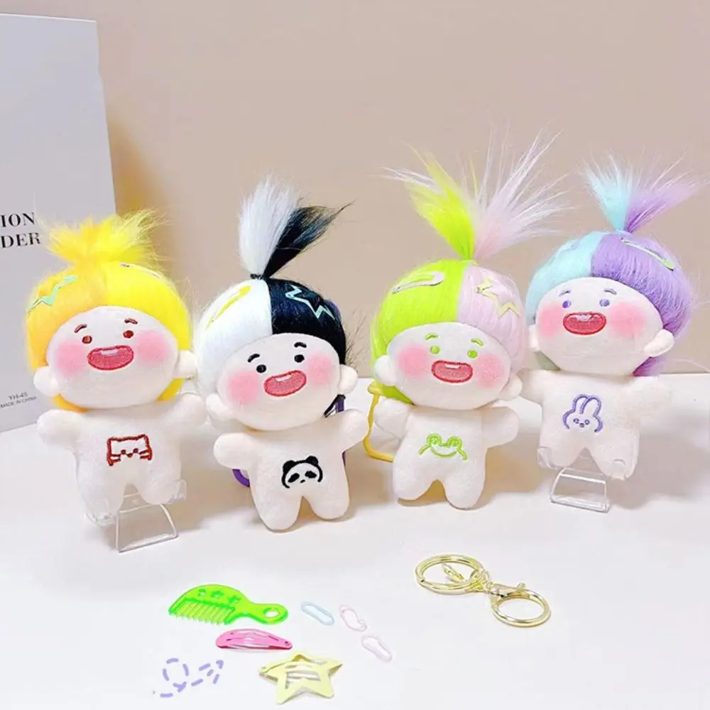 

No Clothes Missing Teeth Cotton Doll Key Chain Style Missing Teeth DIY Hairstyle Plush Doll Funny PP Cotton Funny Toothless Doll