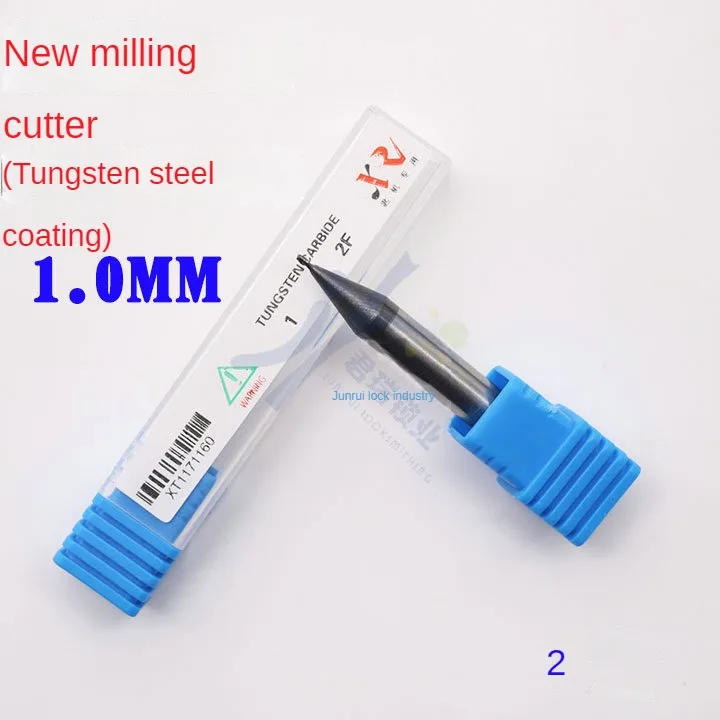 

New tungsten coating endmill with 1.0 MM 2 tooth multifunctional vertical distribution key machine twist drill cutter