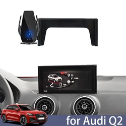 Car Phone Holder for Audi Q2 Screen Navigation Bracket Magnetic New Energy Wireless Charging Rack Mount