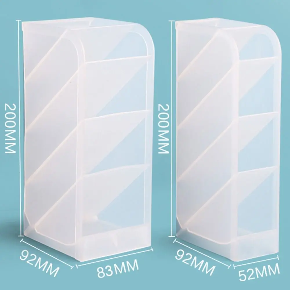 Multi-size Plastic Pen Holder Large Capacity Oblique Insertion Type Pen Container Desktop Organizer Pen Bucket Home Office view 6