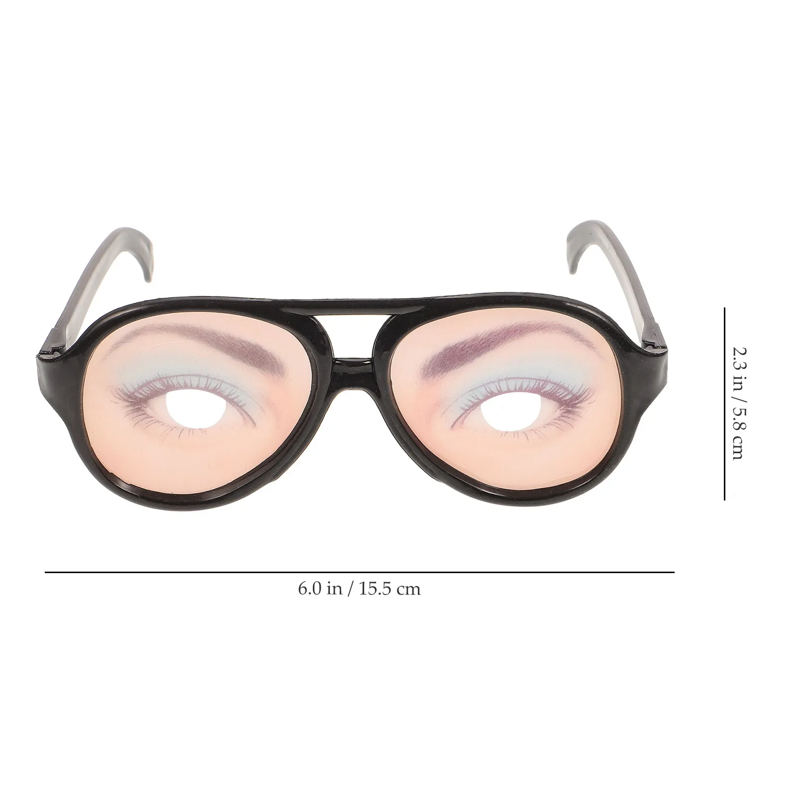 2Pcs Novelty Fake Glasses Funny Eyeball Design Fashionable Joke Eyewear for Costume Parties Prank Halloween Festival Fun Gag