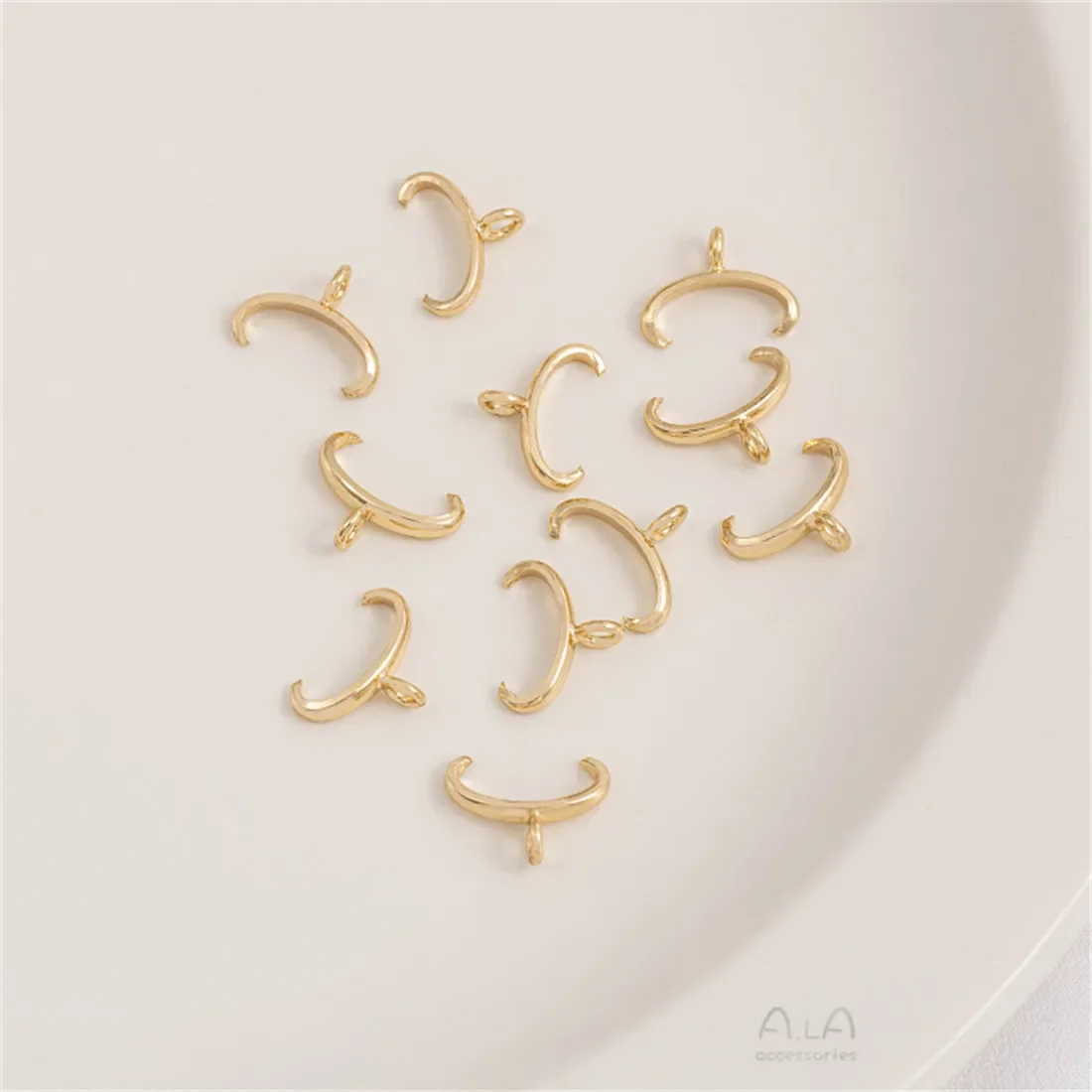 14 К Золотой Рог Лук Коготь Пряжка Семена Дыни Зажим Пряжка Из Бисера Ручная Работа DIY Подвесная Пряжка Из Бисера Ювелирные Аксессуары Материалы