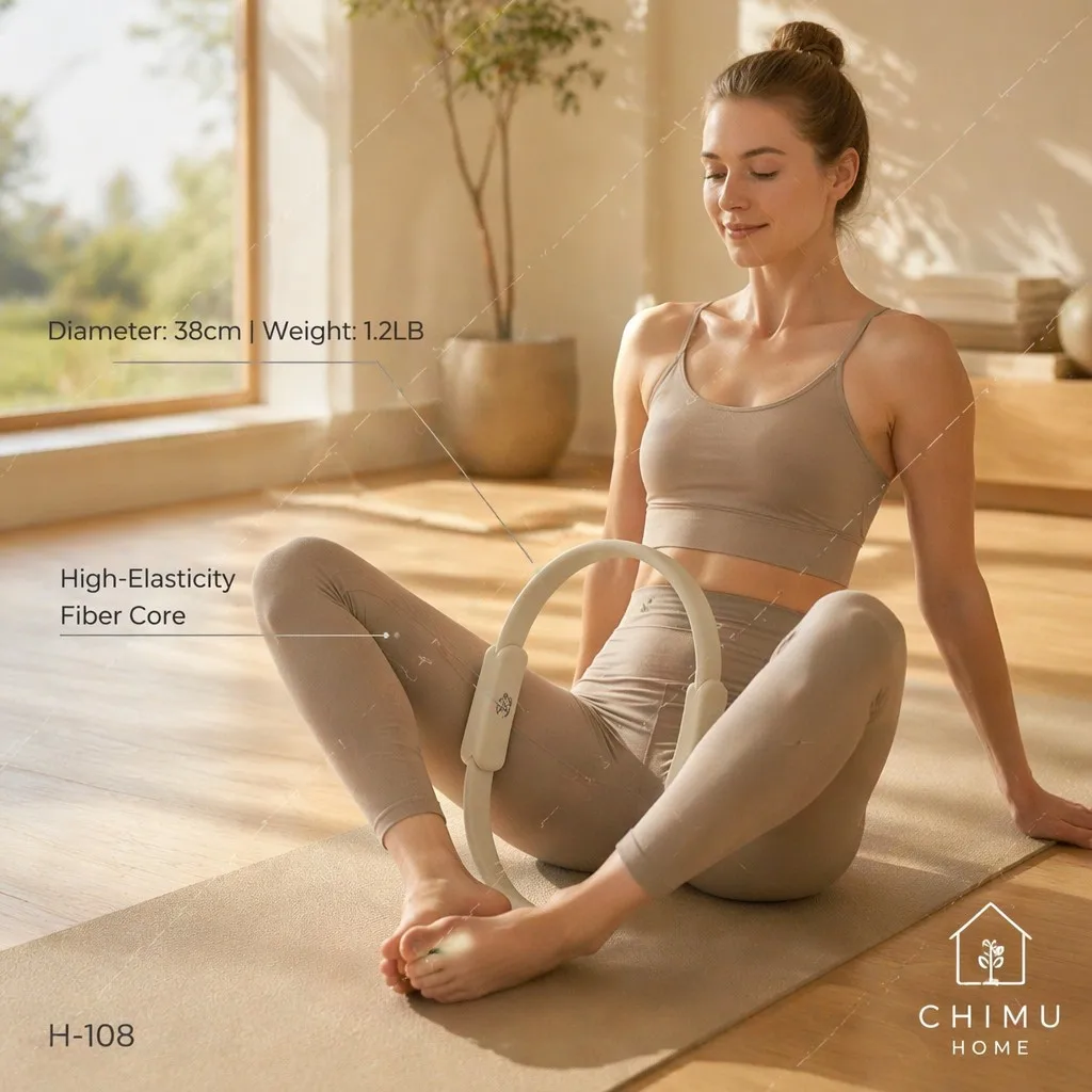 【CHIMU HOME】 Pilates Ring Silicone Yoga Circle Pelvic Floor Trainer Leg Thigh Exerciser for Home Gym Fitness Workout