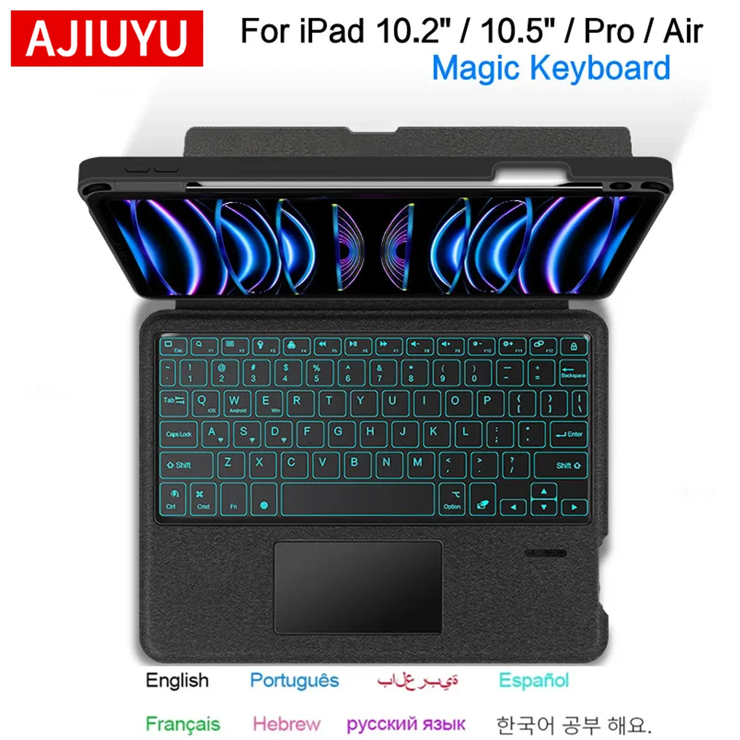 

Magic Keyboard For ipad 10th Gen 2022 funda iPad pro 11 2021 iPad 9th/8/7 generation Air 5 Air 4 Pro 12.9 6th 5th 4th case