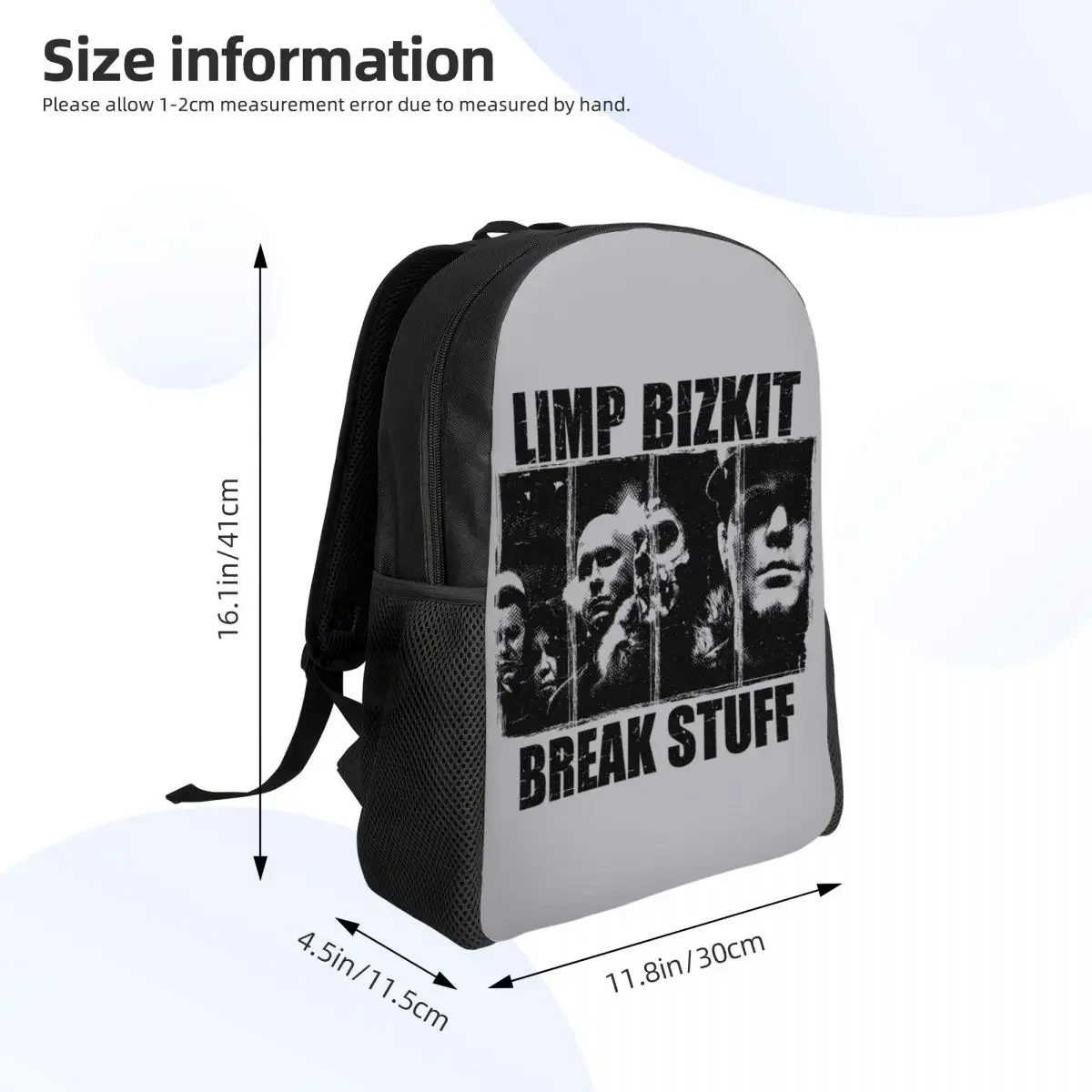 Customized Bizkits Rock Limp Backpacks Women Men Fashion Bookbag for School College Bags