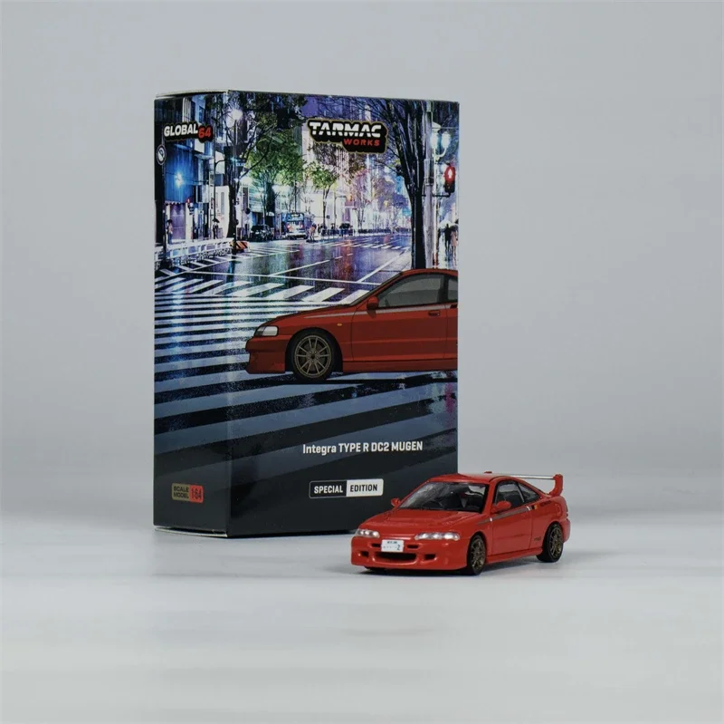 

TW 1:64 Global64 Mugen Integra Type-R DC2 2025 HEC Red Die-Cast Car Models