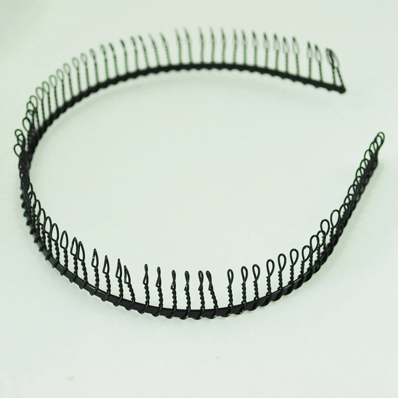 6X pettine per denti in metallo fascia per capelli fascia per capelli nera per donna