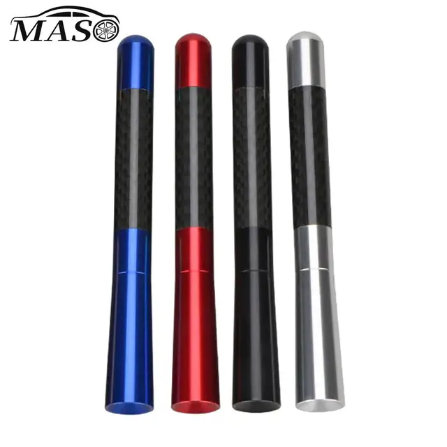 1 SZTUK Aluminiowy maszt antenowy z włókna węglowego do BMW do Ford Focus do Citroen do Toyota do Dodge Antena samochodowa Stylizacja samochodu