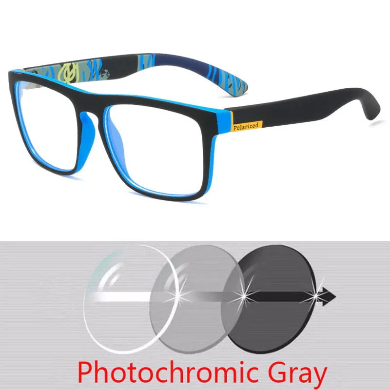 Sport Myopia Glasses Men Photochromic Goggles Glasses Fashion Square Nearsighted Glasses -0.5 -0.75 -1.0 -2.0 To -6.0