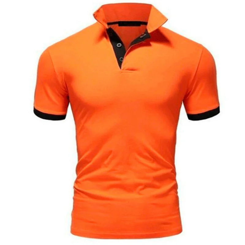Kurzarm-Poloshirts für Herren, lässig, schmale Passform, Basic-Design, schnell trocknende Anti-Falten-Oberteile
