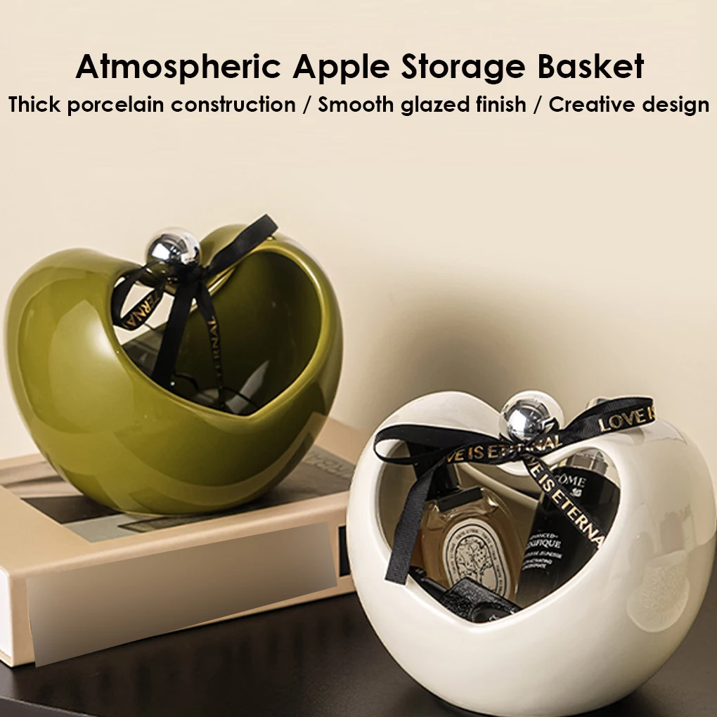 Ceramics Delicate And Smooth Plates For Stylish Office Lunch Presentation Ceramic Ornaments Tray Apples Plates green
