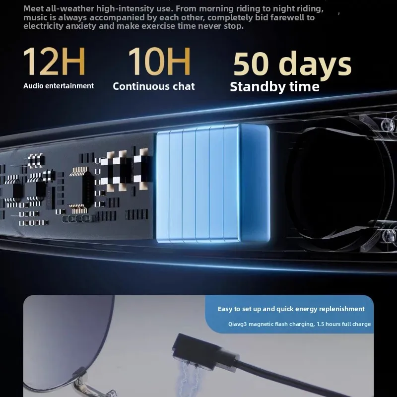 2025 Fresh Bluetooth Earphone Sunglasses Wireless Smart Sun Glasses for Driving Fishing Multi Function for Music and Call