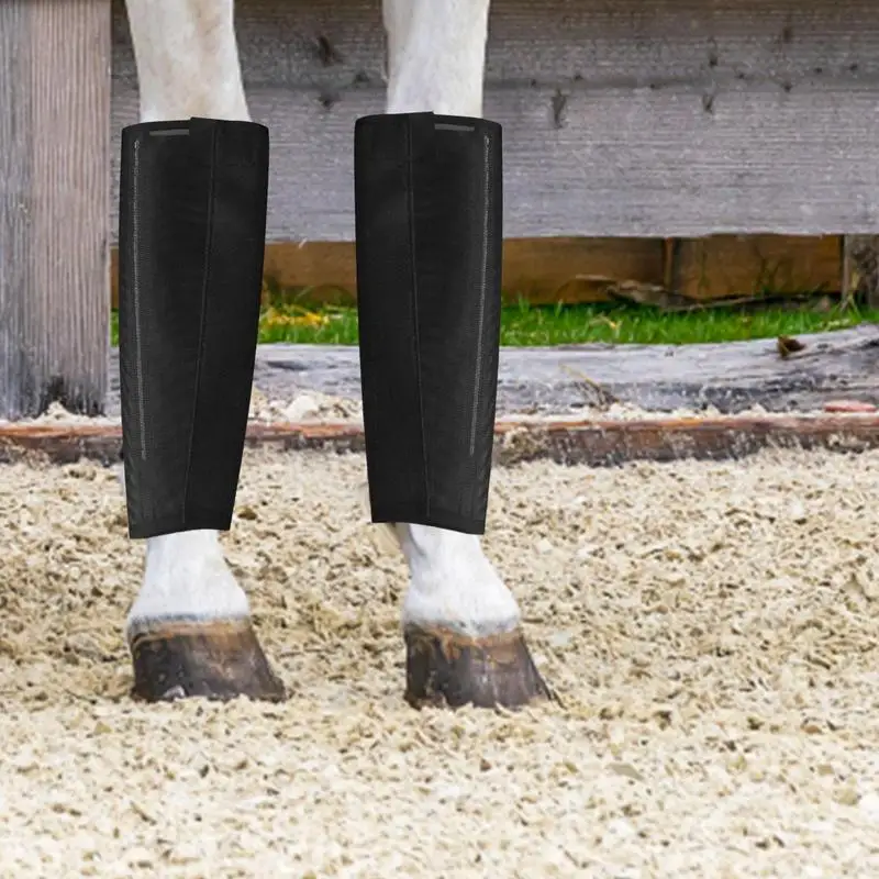 47x37cm, 4Pcs Horses Fly Boots, Horse Gear, Anti-mosquito Anti-fly Mesh Horse Leggings, Equestrian Accessories, Horse Equipment