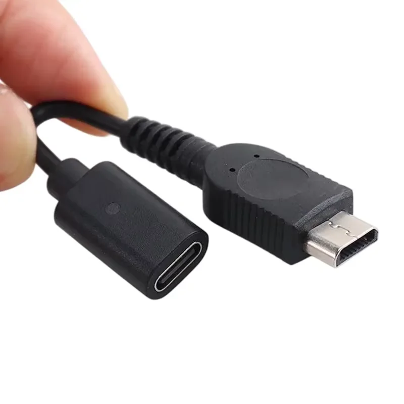 10CM Black USB Type C Charging Adapter with LED Indicator Light (Non-PD) for Gameboy Micro GBM Console view 5