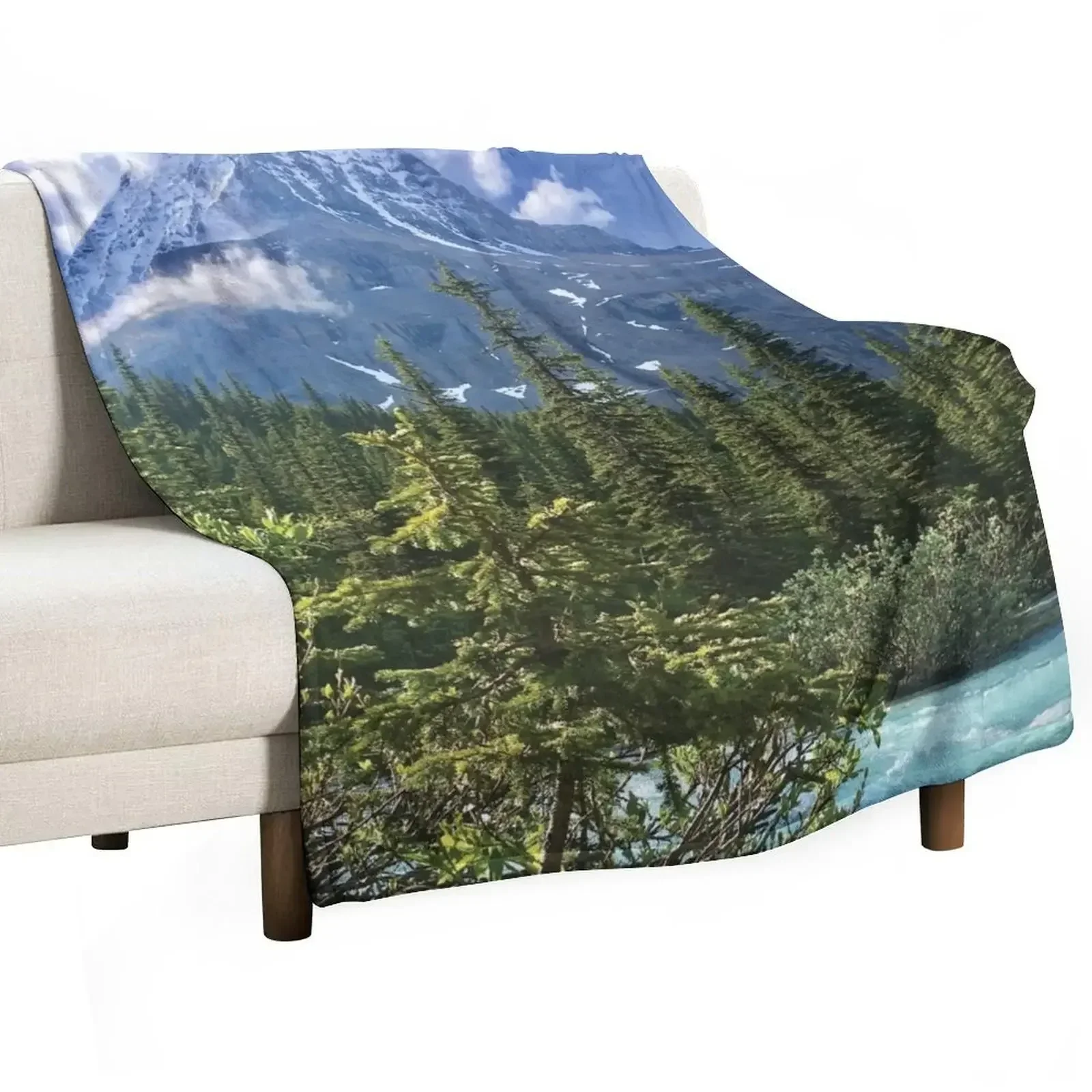 View from the Tent Throw Blanket Decorative Sofa Retros heavy to sleep Blankets