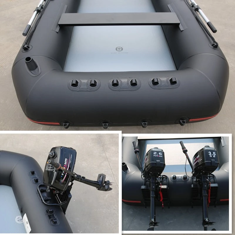 Thickened and Widened Inflatable Kayak,  0.9mm PVC Fishing Platform Boats, Large Space with Universal Paddle