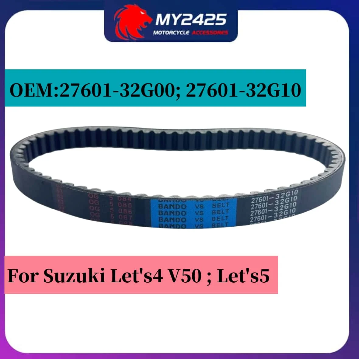 

Scooter V-Belt 650x18.8 27601-32G10 27601-32G00 For Suzuki Let's4 V50 Lets4 Let's5 Lets5 CVT Transmission Belt