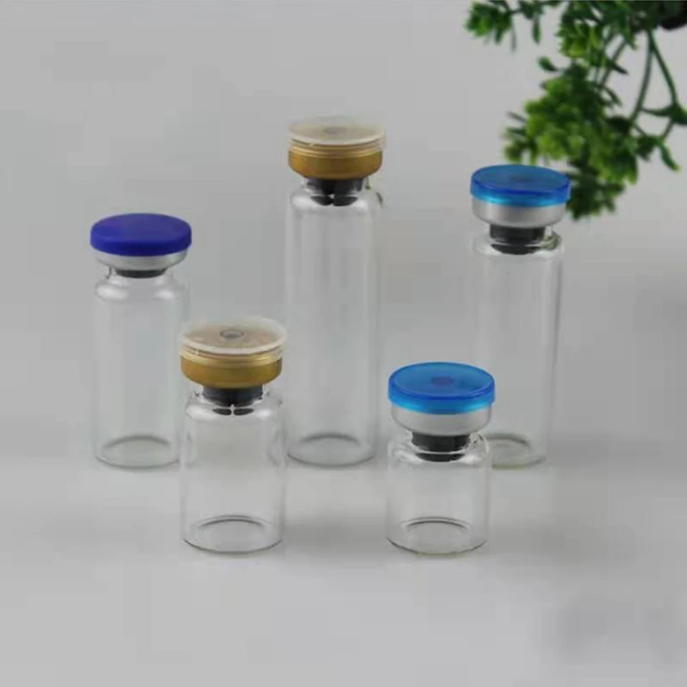 

30Pcs Small Glass Vials 10Ml Liquid Medicine Bottles with Airtight Caps for Lab Hospital Sample Storage Refillable Use