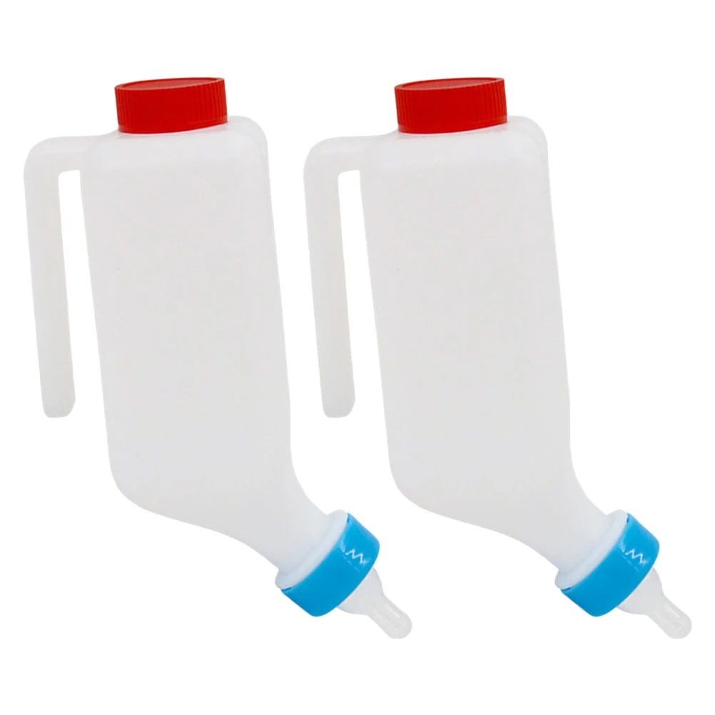 

2Pcs Hanging Feeder for Calves Large Capacity Lamb Feeding Bottle Animal Dispenser Farm Supplies Bionic Nursing