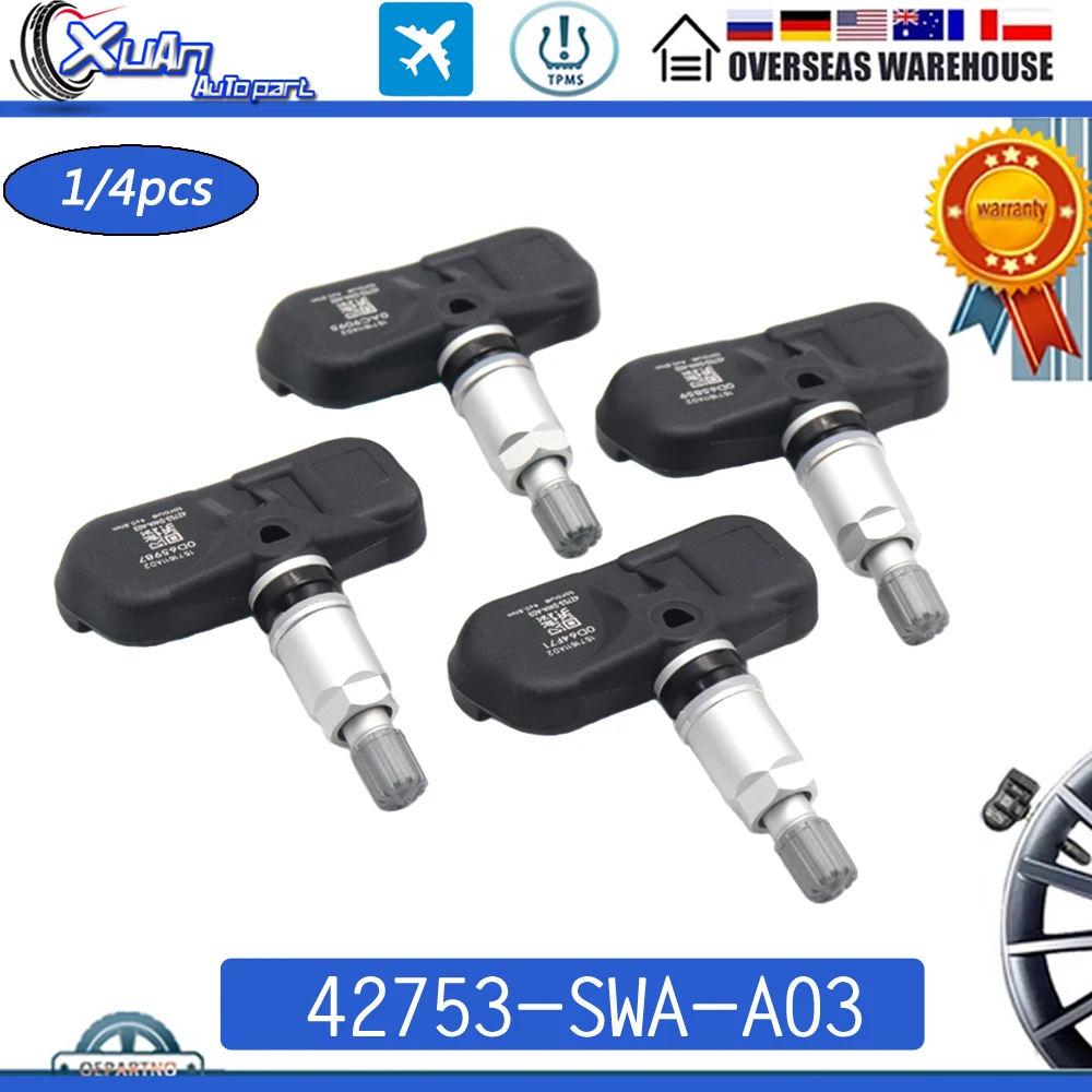 

42753-SWA-A03 Автомобильный датчик давления в шинах TPMS Система мониторинга шин для Honda CR-V LX 2007-2011 Accord EX EXL 2008-2012