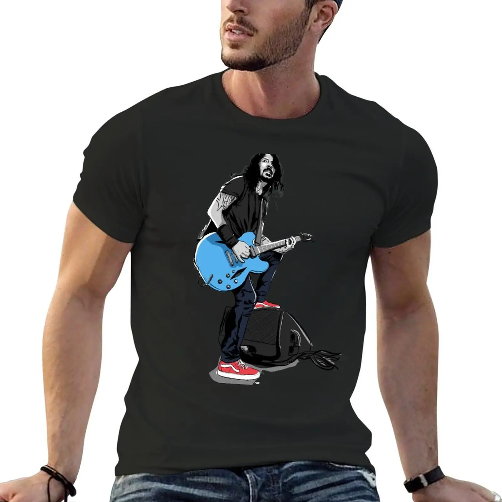 

Dave Grohl T-Shirt kawaii clothes cotton graphic tees oversized customizeds mens workout shirts