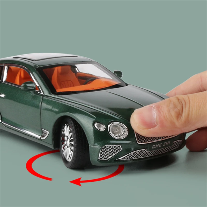 1:24 Continental GT Alloy Luxy Car Model Diecasts Metal Car Vehicles Model Simulation Sound Light Collection Childrens Toys Gift