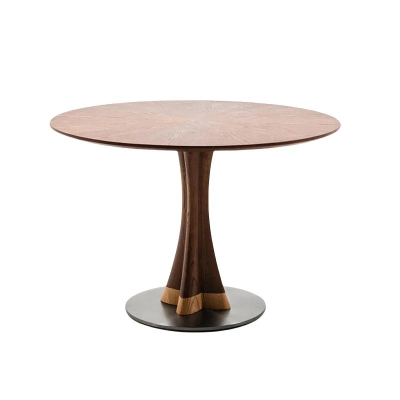 

Круглые столы для кафе в стиле середины века из массива дерева, современный дизайн, для ресторанов, кафе, отелей, балконов, коммерческая мебель FYCT