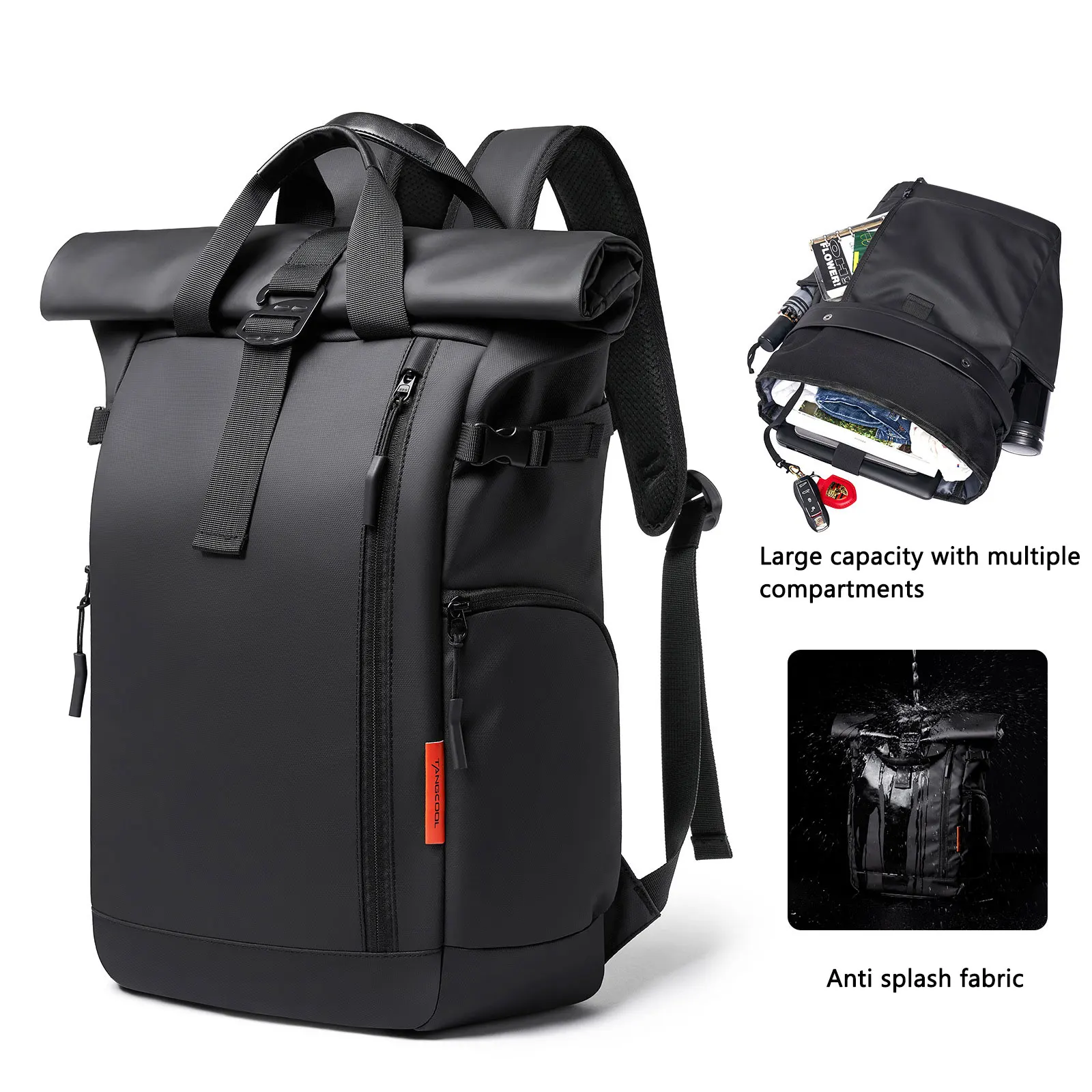 Thick Backpack for Men Luxury Business Backpack School Bag Large Capacity Placeable 15.6\