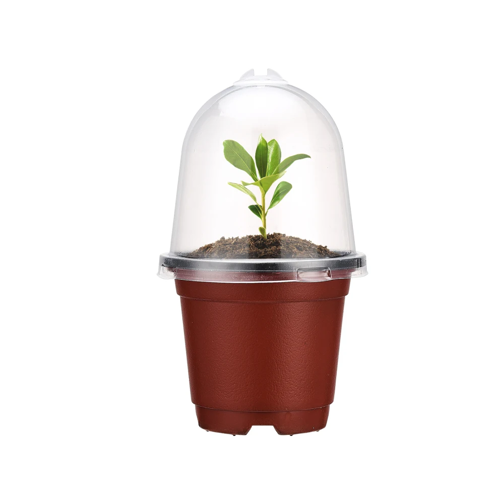 Seedling Pots With Humidity Domes Flowerpot Red 10Pcs Tools Reusable White PP Plastic Durable Accessories Garden Supplies