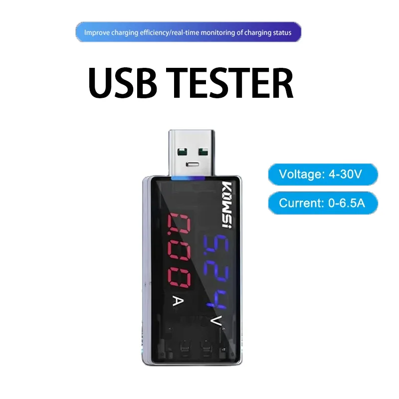 KWS-11VA USB Tester di tensione di corrente DC 4-30V voltmetro digitale 6.5A misuratore di tensione di corrente amperometro indicatore del