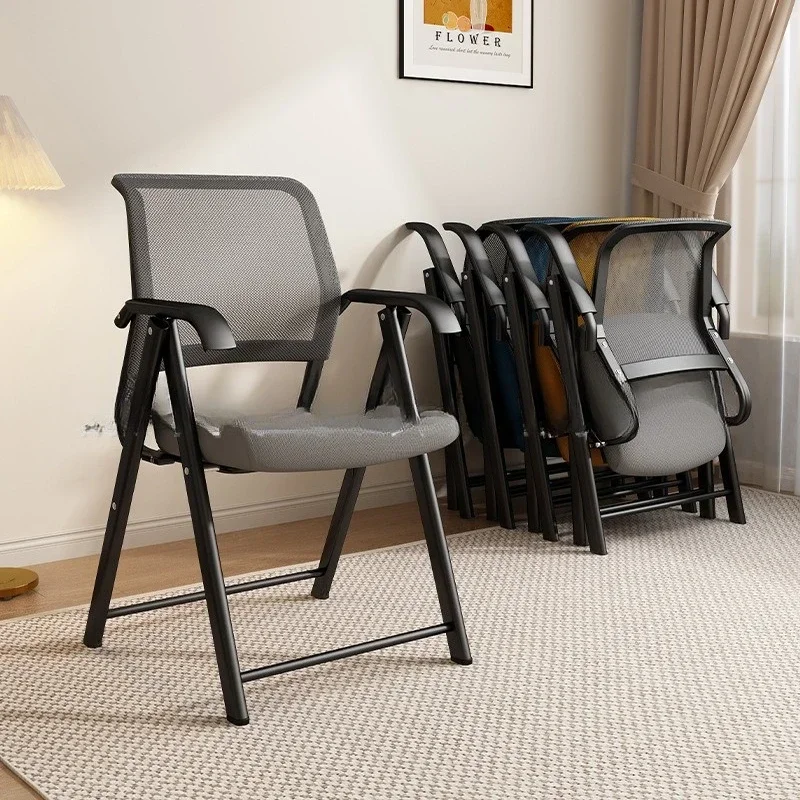 Foldable Computer Office Chair Dinning Chair Lounge Chair Lightweight Breathable Mesh Home Meeting Staff Training Furniture