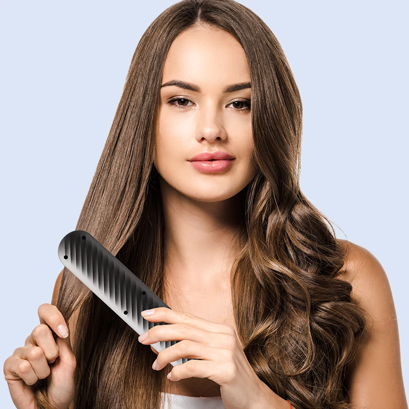 

10000mAh Cordless Hair Straightener Brush for Travel, 30s Fast Heating 300M Negative Ions for Frizz-Free Shine Gift for Women