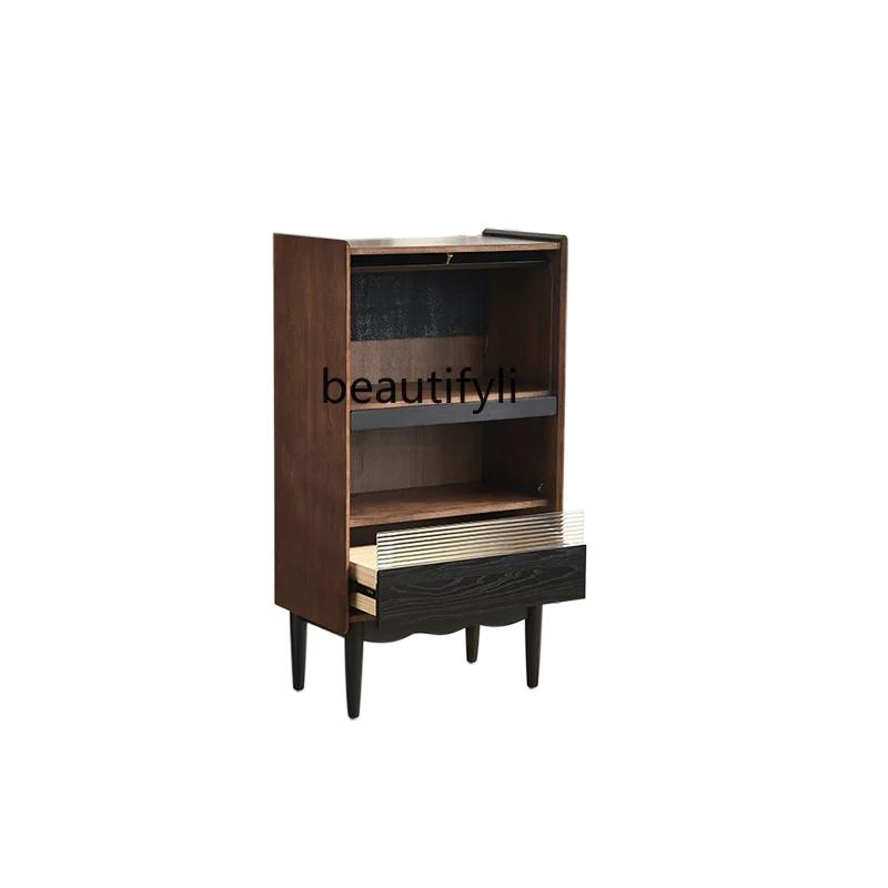 

French retro solid wood storage cabinet, locker, bedroom wall storage, TV cabinet, living room home