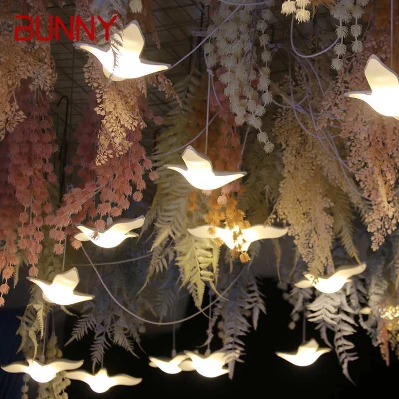 

BUNNY Modern Wedding Pendant Lamp Festival Lights Atmosphere LED Light for Party Stage Bird Background Decorationnd