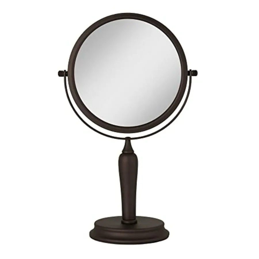 

Anaheim 8.75" Round Non-Lighted Makeup Mirror 5X 1X Magnifying Makeup Mirrors Rotating Head Makeup Mirror for Desk