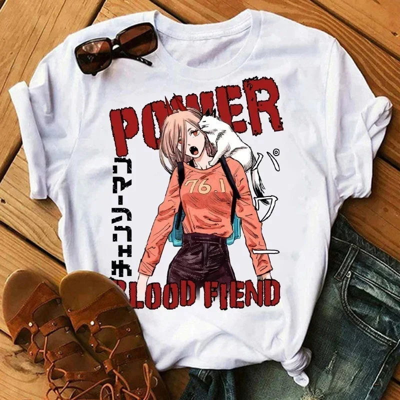 

Fashion Anime Chainsaw Man Graphic Print T Shirt Men Women Casual Crew Neck Short Sleeve Unisex T Shirt Graphic T Shirts
