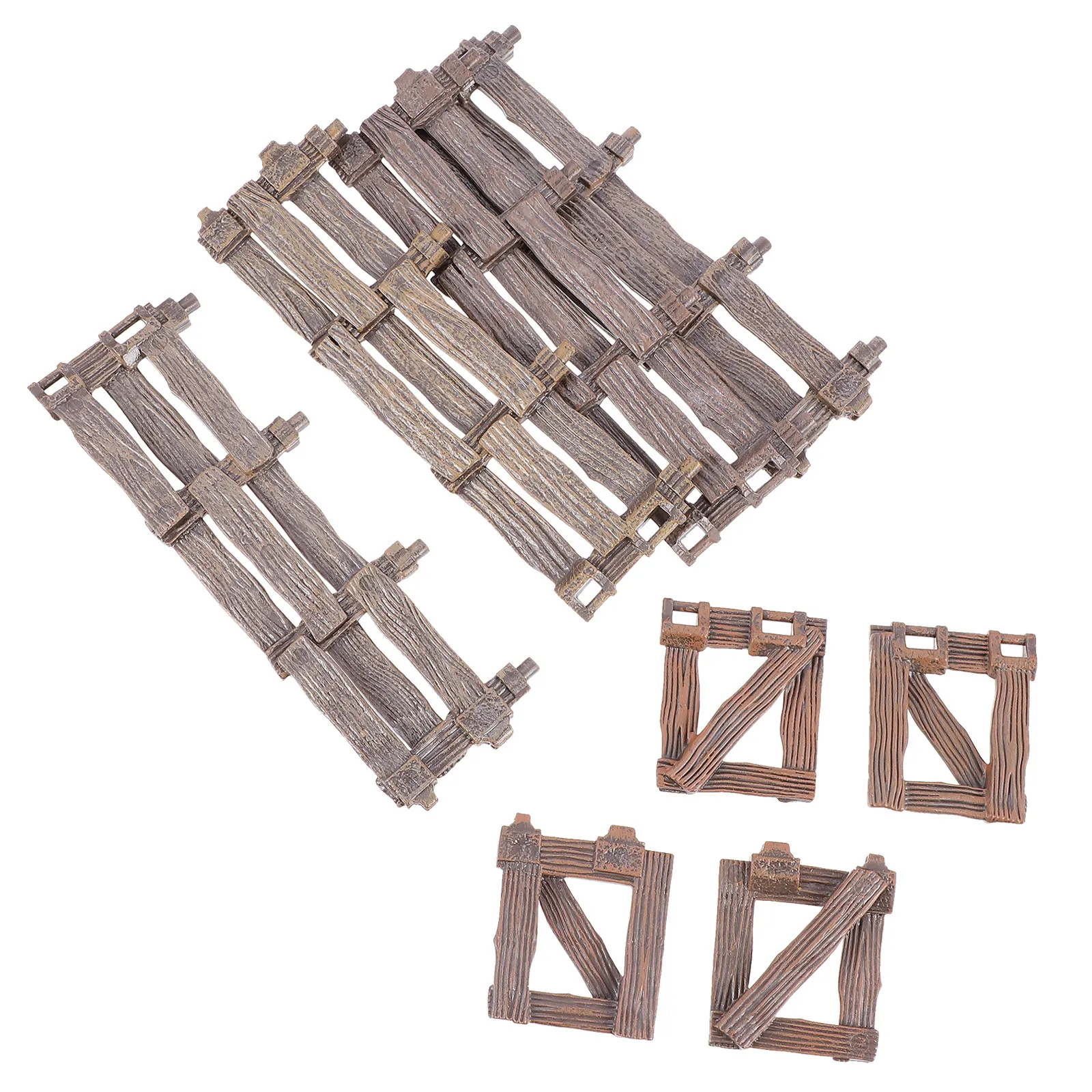 Sand Table Fence and Door Set – Miniature Fairy Garden Decoration for Micro Landscape