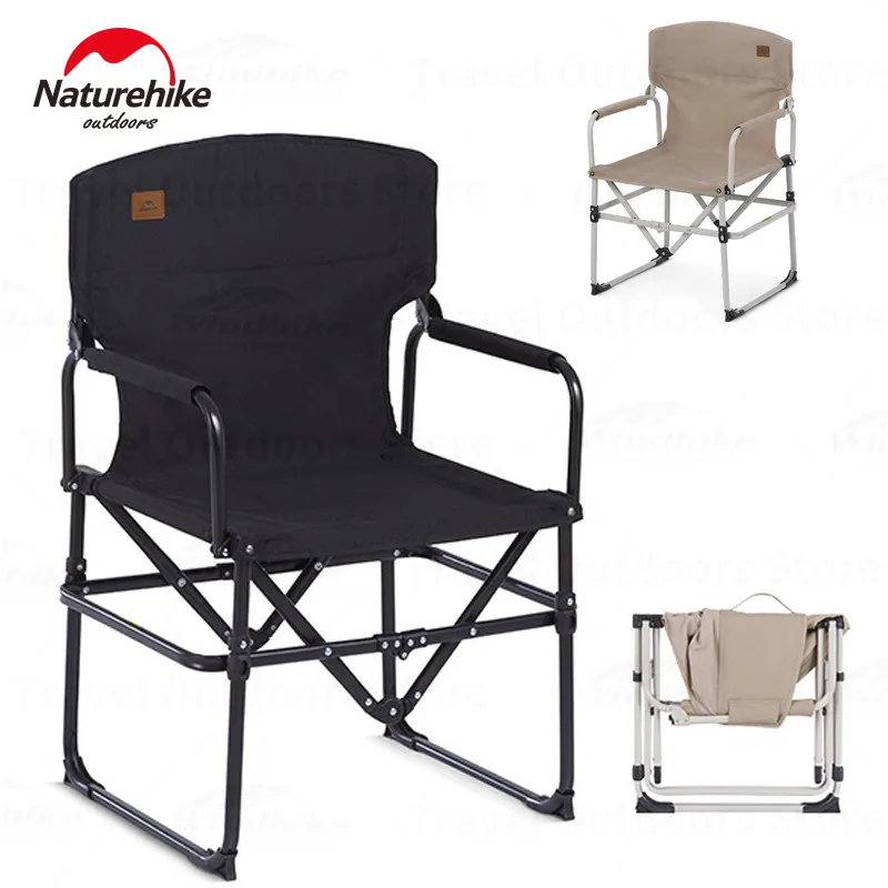 

Naturehike Outdoor V- Shaped Folding Chair Camping Armchair 600D Oxford Cloth Wear-Resistant Widen Director Chair 120Kg Bearing