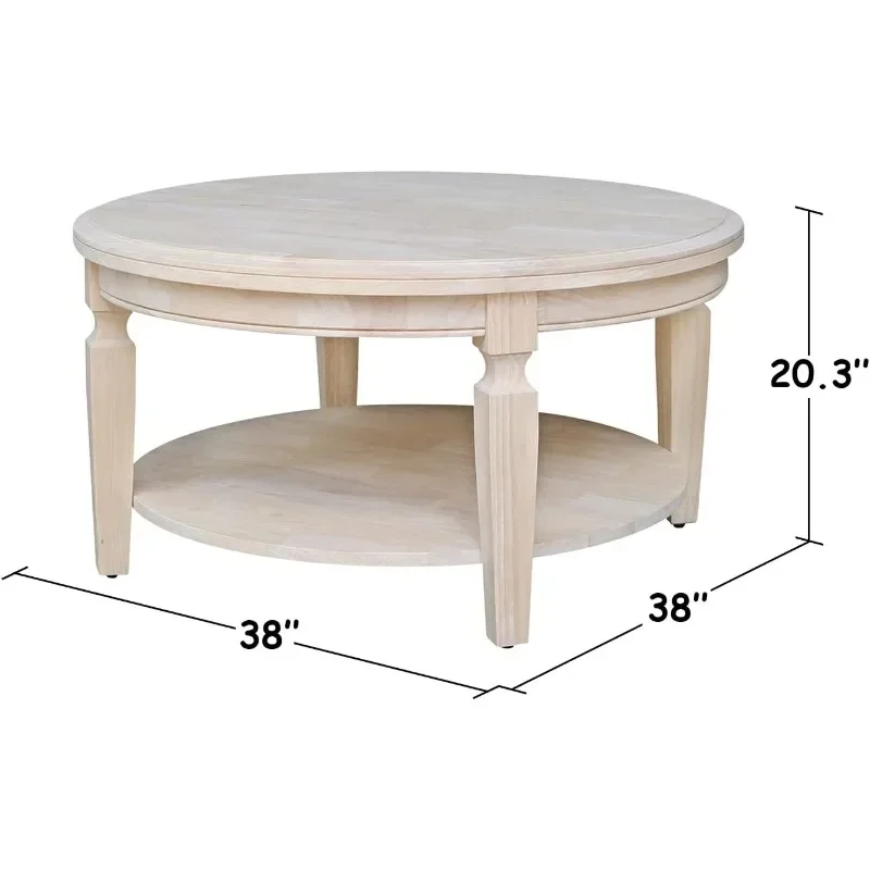 Round Unfinished Coffee Table for residential use only