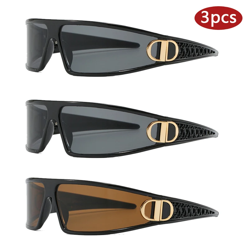 

Hiking Camping 3pcs Fashion Square Anti Light Glasses Sports UV Orotection Shades High-Grade Personalized Hairband Eyeglasses