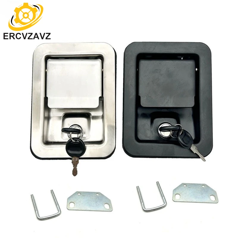 

Toolbox Handle Latch with 2 Keys Industrial Equipment Generator Set Distribution Cabinet Door Lock Stainless Steel Mechanical